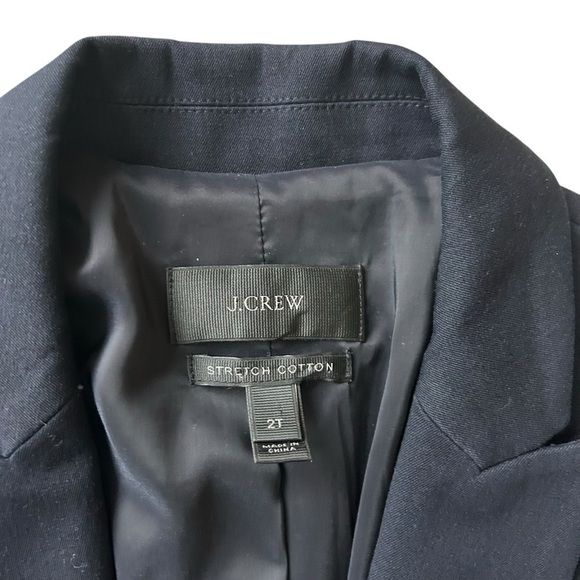 J. Crew Parke blazer in bi-stretch cotton navy blue size 2 career capsule jacket - Picture 4 of 8